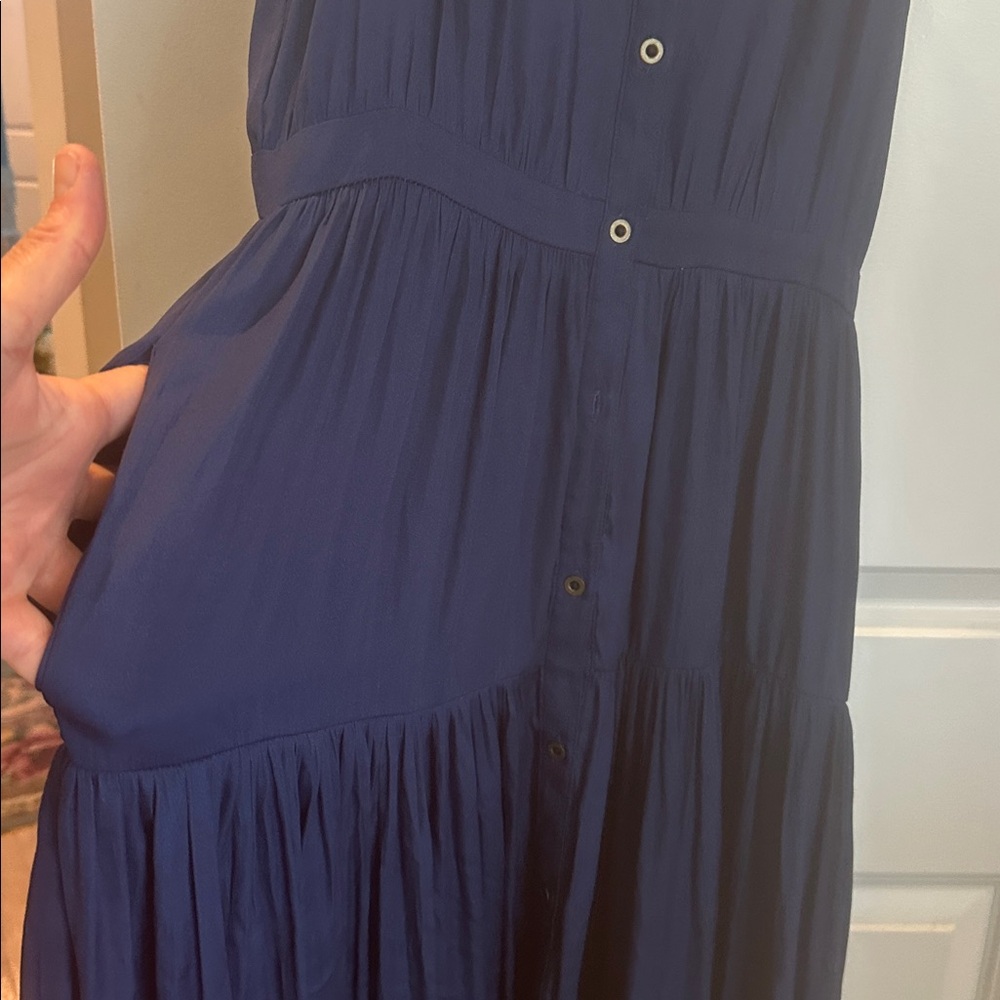 Banana Republic Navy Sleeveless Tiered Maxi Dress - Picture 3 of 7